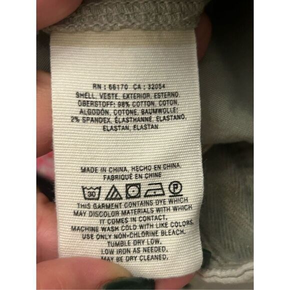 Anthropologie the Wanderer Boho cropped pants eyelet cotton sage green 27 - Picture 4 of 9